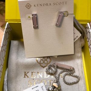 Kendra Scott earrings with matching bracelet
